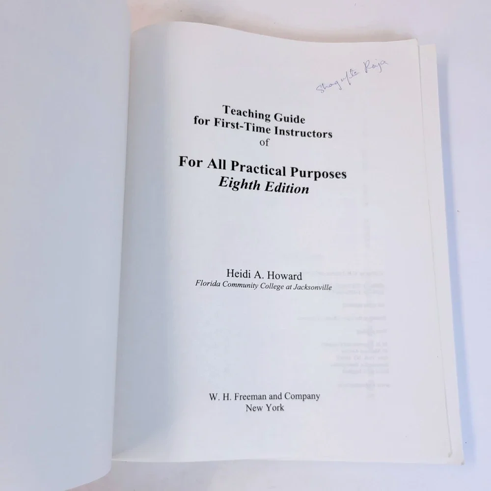Teaching Guide For All Practical Purposes Math Literacy Book W.H. Freeman
